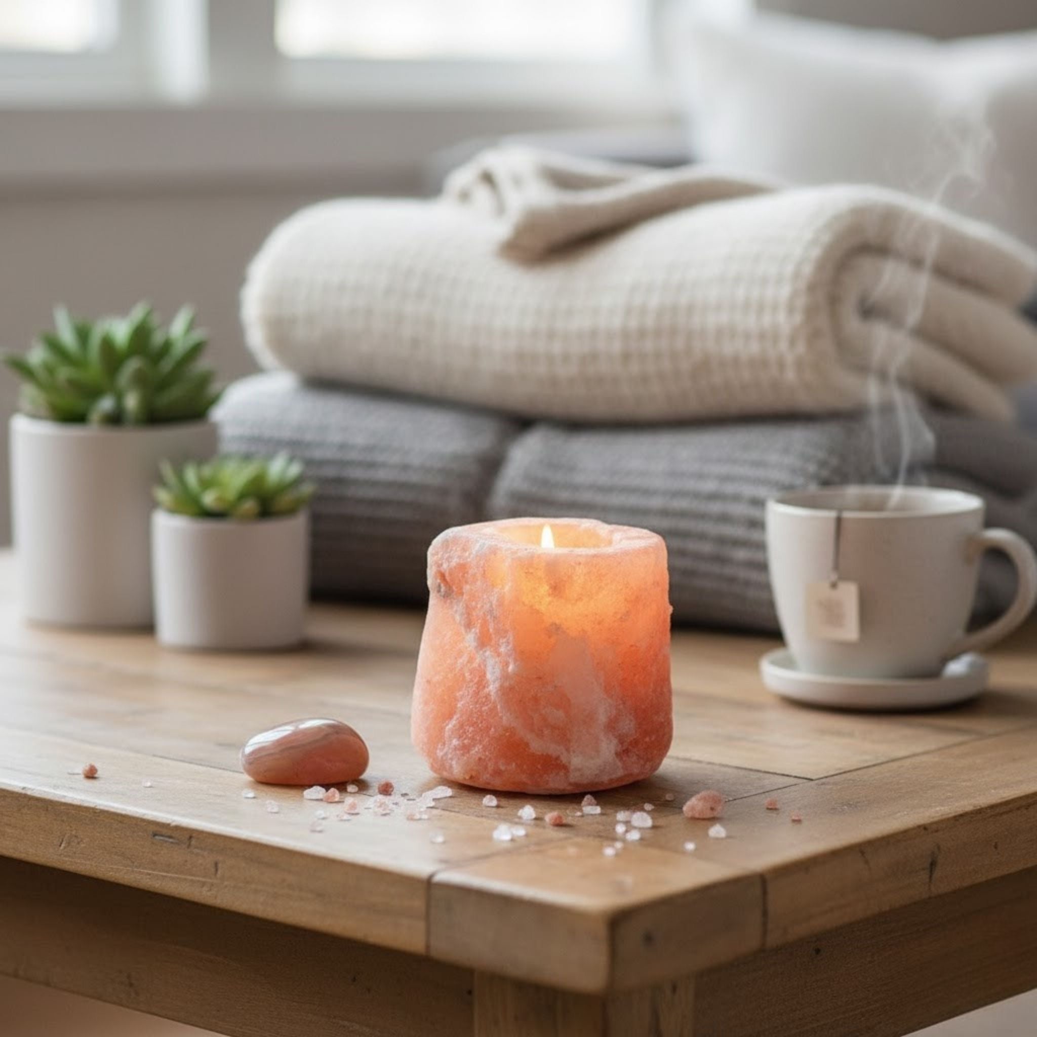 Handcrafted Salt Sanctuary Candle Holder | Menstrual Rest (Phase 1)