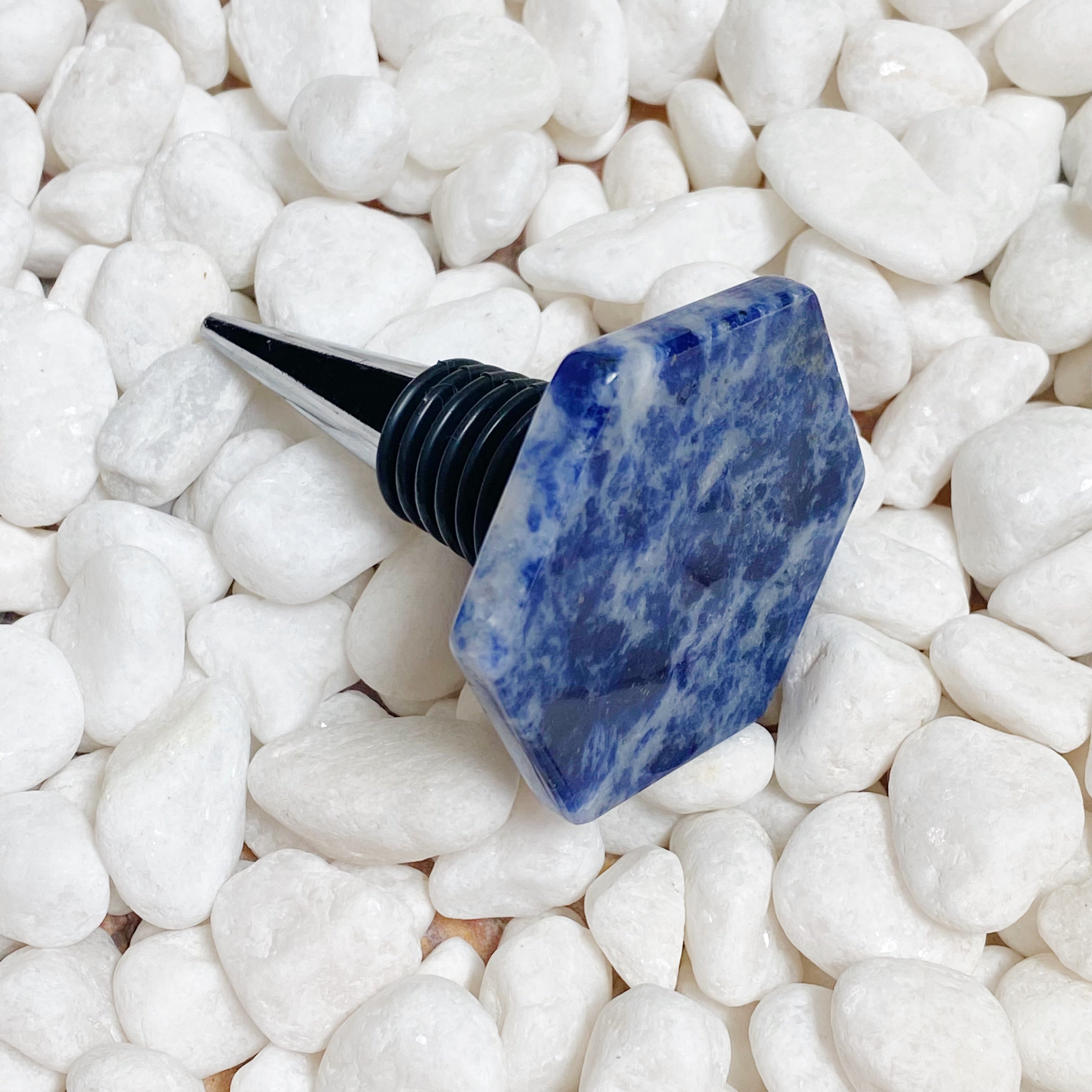 Ovulation Celebration Wine Stopper | Ovulatory Hexagon Stone Seal (Phase 3)