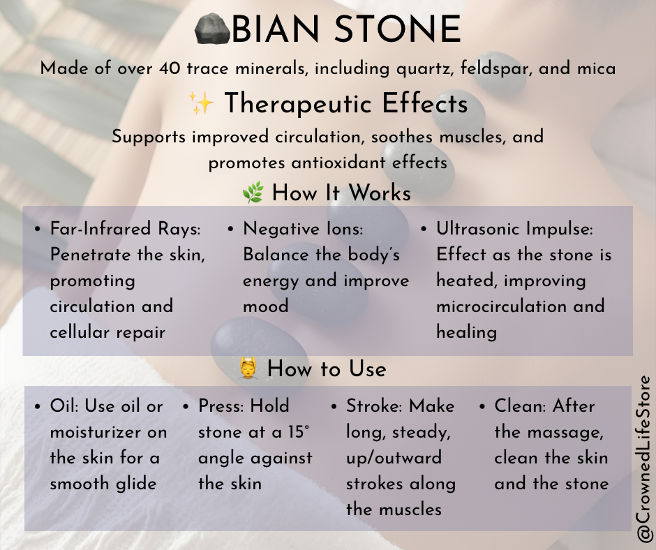 Bian Stone Gua Sha Massager | Facial & Body Ritual