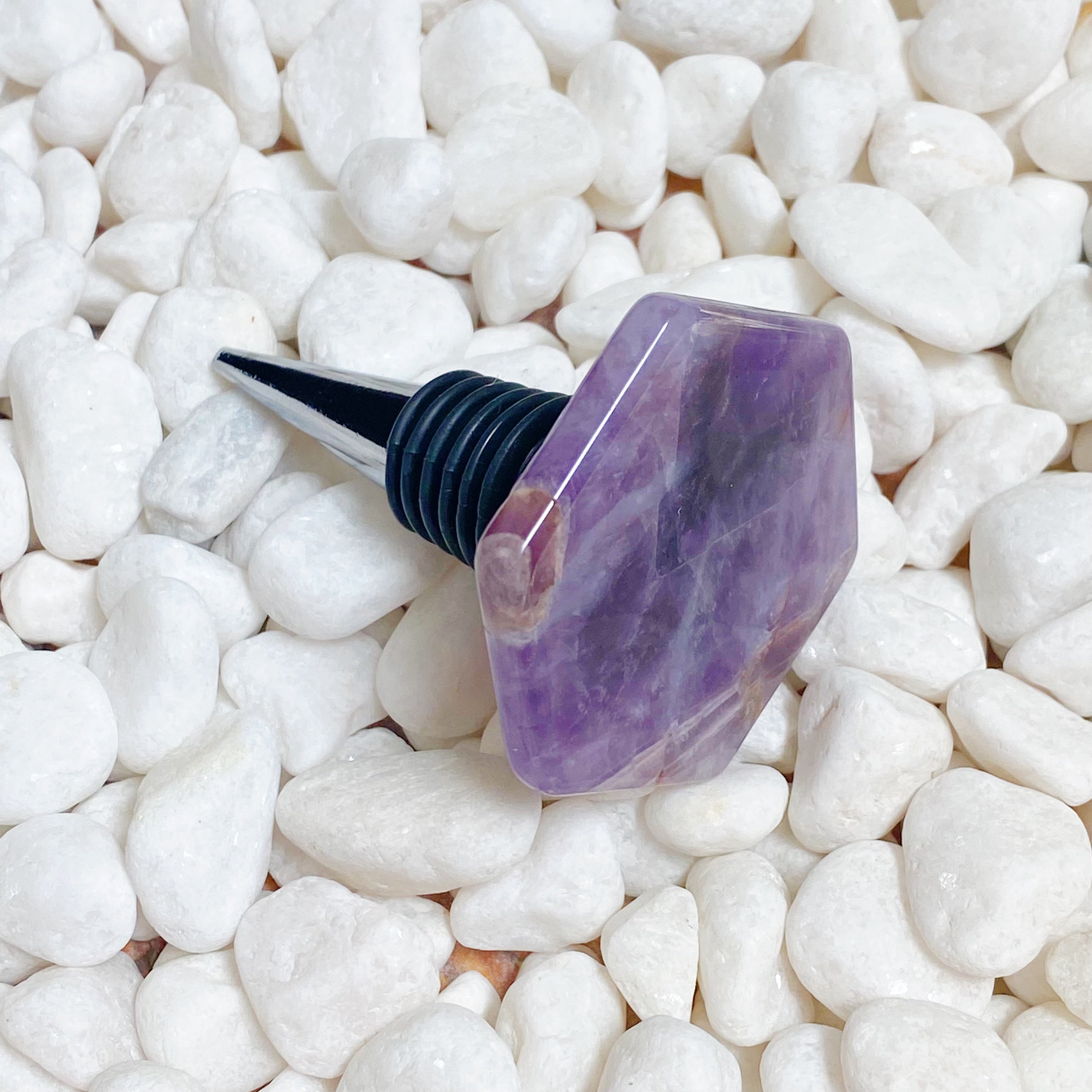 Ovulation Celebration Wine Stopper | Ovulatory Hexagon Stone Seal (Phase 3)