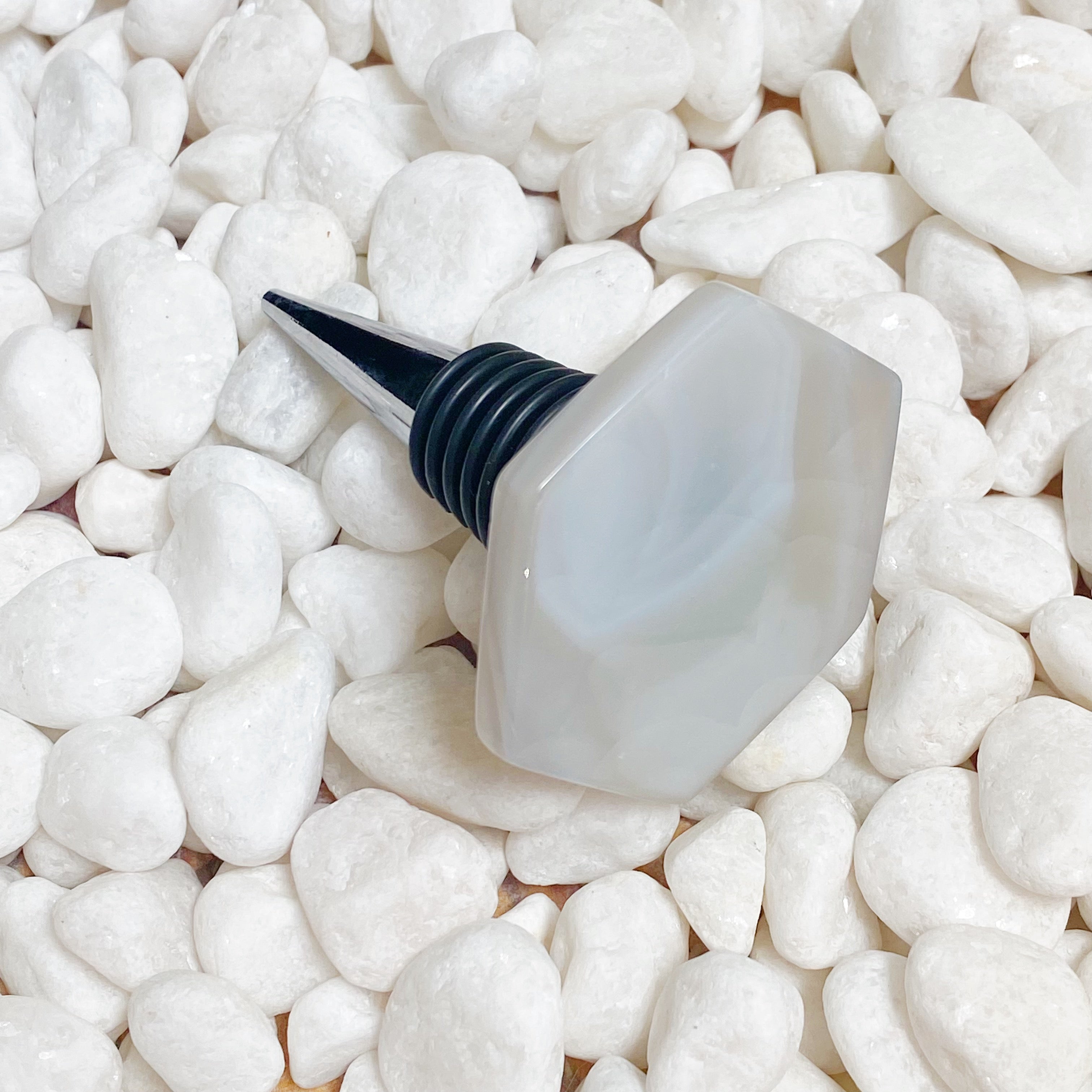 Ovulation Celebration Wine Stopper | Ovulatory Hexagon Stone Seal (Phase 3)