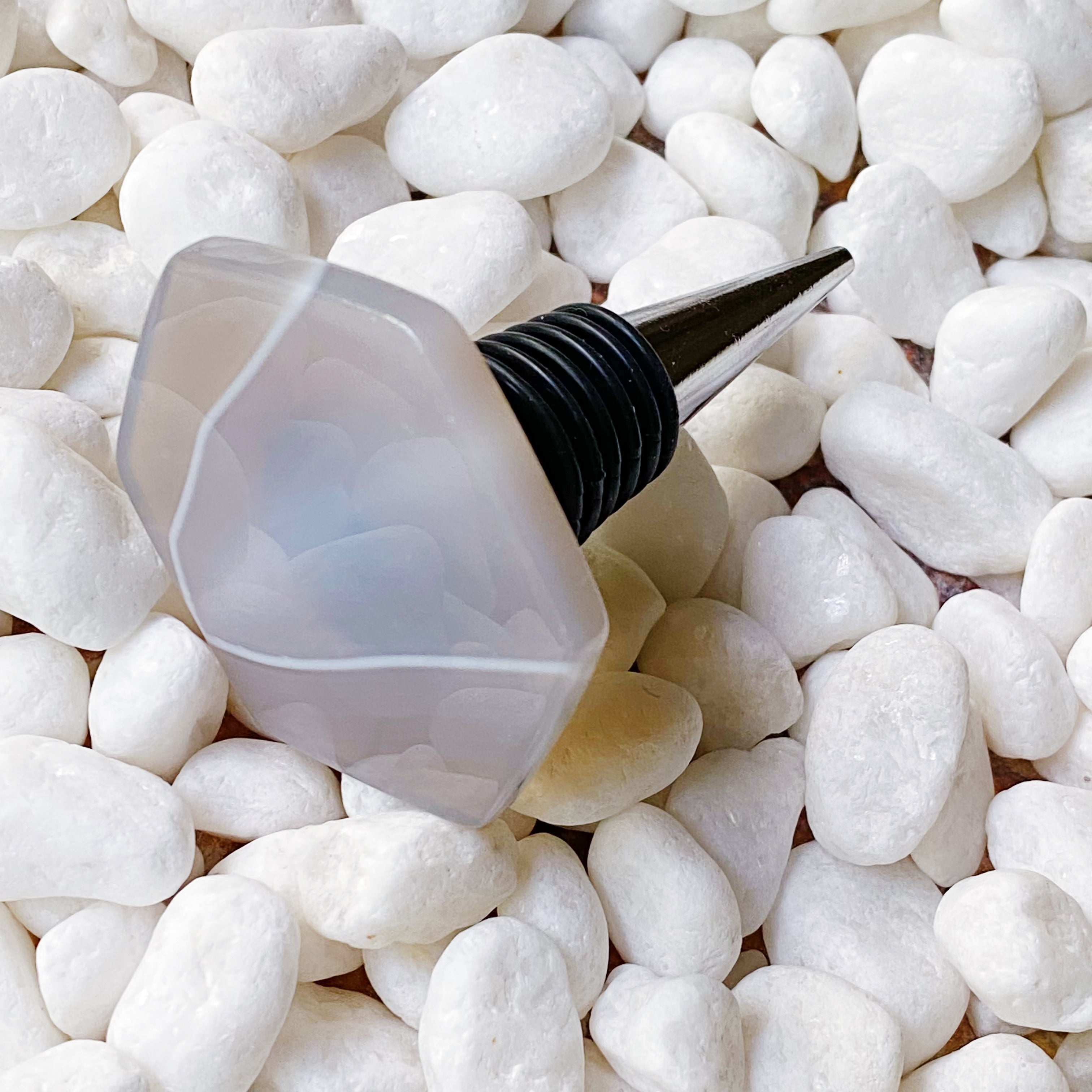 Ovulation Celebration Wine Stopper | Ovulatory Hexagon Stone Seal (Phase 3)