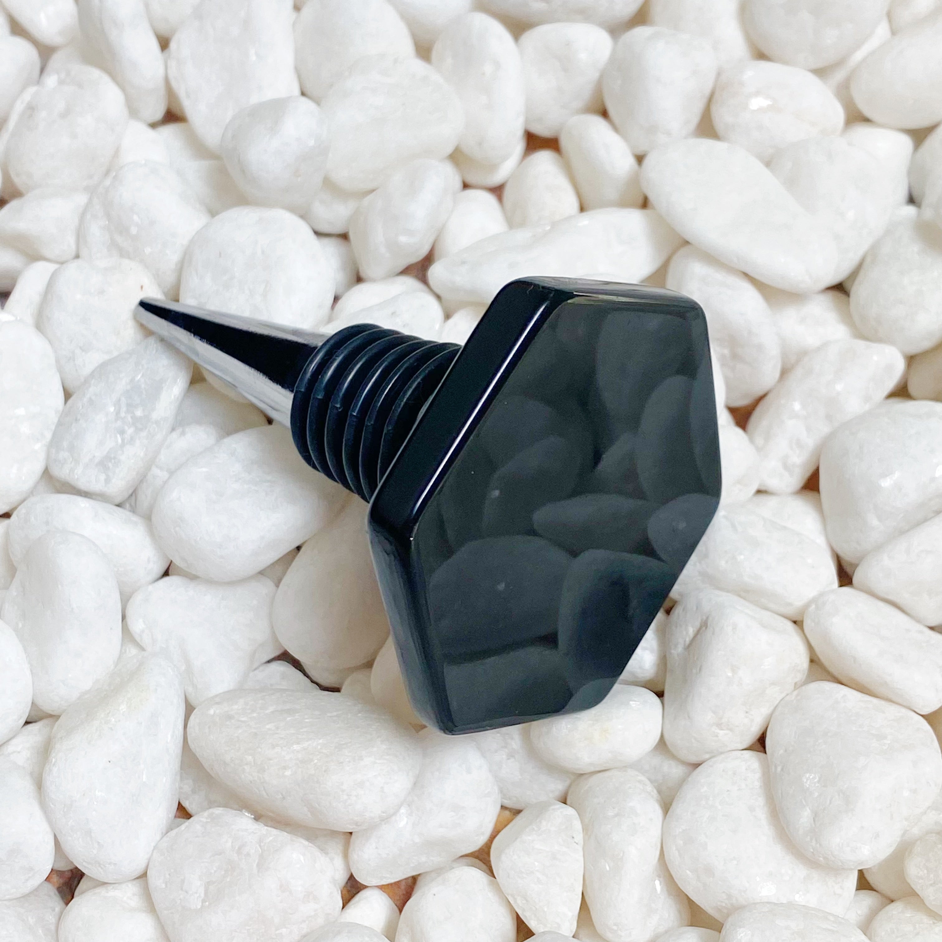 Ovulation Celebration Wine Stopper | Ovulatory Hexagon Stone Seal (Phase 3)