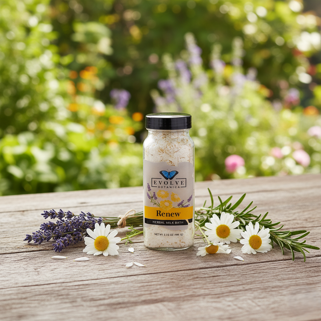 Renewal Milk Bath - Herbal Rosemary, Lavender, Chamomile | Follicular/Spring (Phase 2)