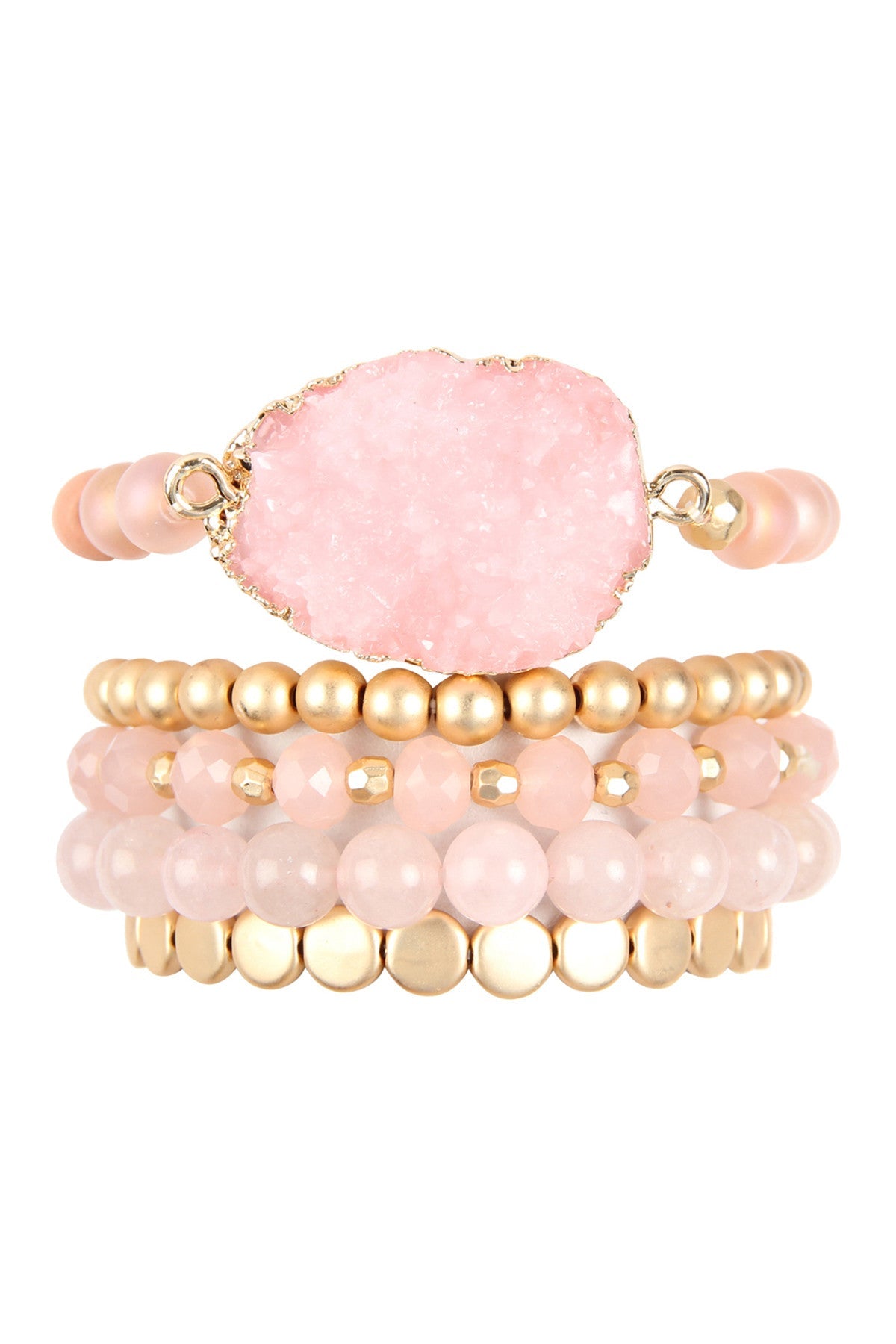 The Cyclical Flow Intention Druzy Charm Bracelet Set