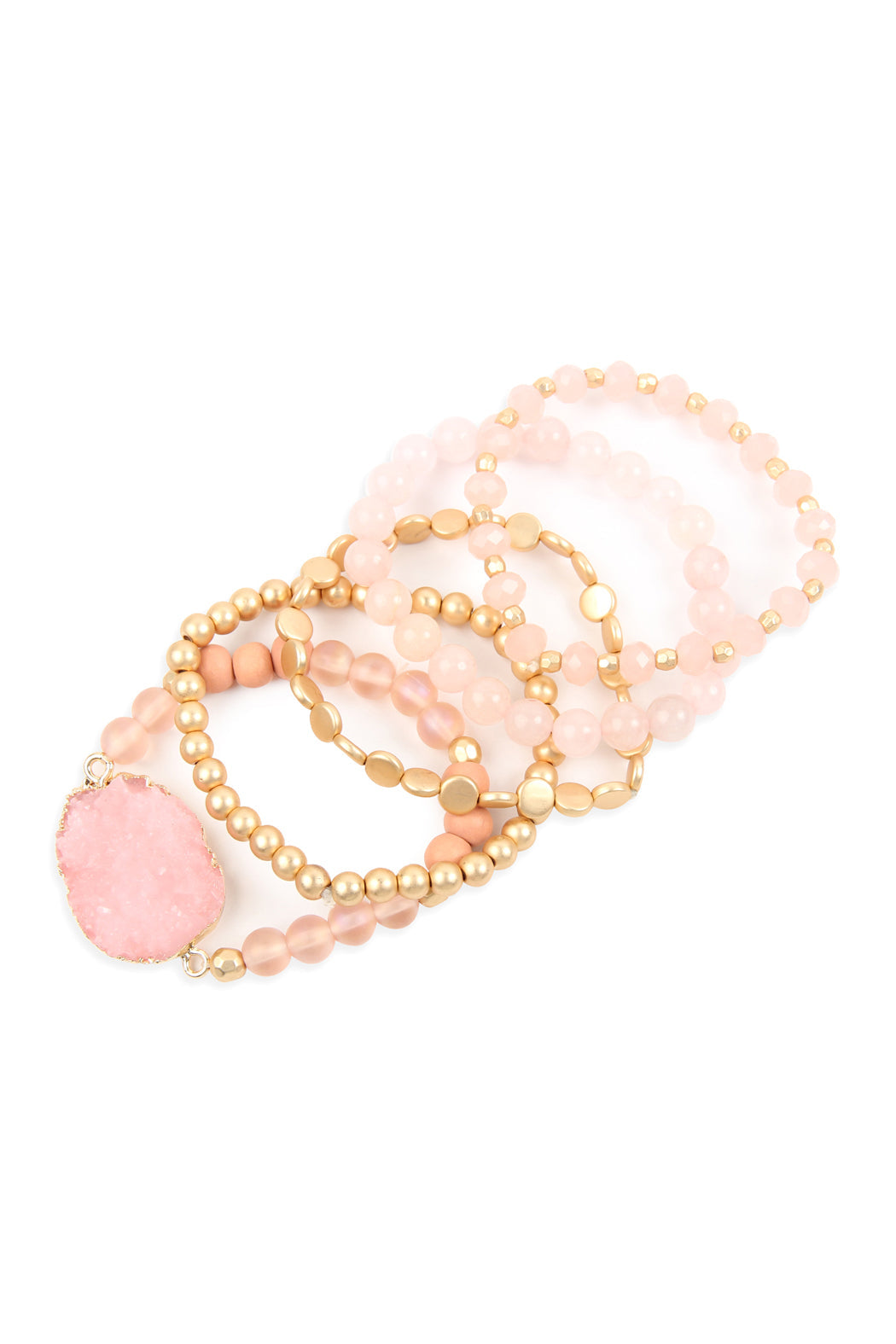 The Cyclical Flow Intention Druzy Charm Bracelet Set