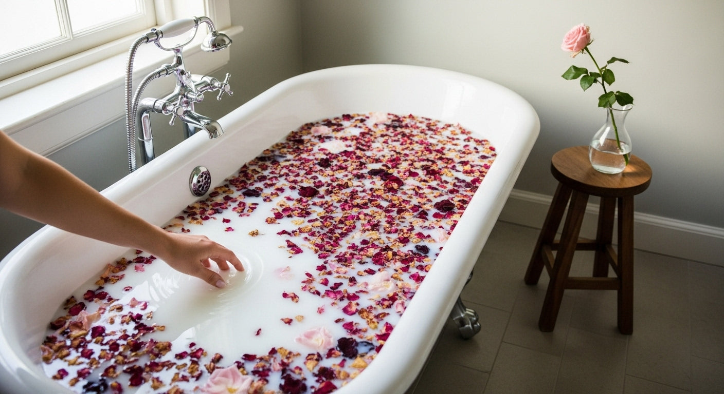 Rest Milk Bath - Rose, Coconut Milk | Menstrual/Winter (Phase 1)
