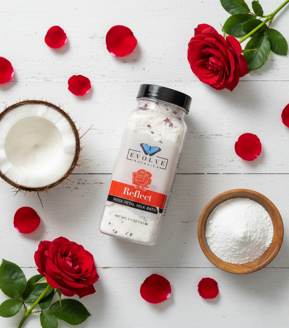 Rest Milk Bath - Rose, Coconut Milk | Menstrual/Winter (Phase 1)