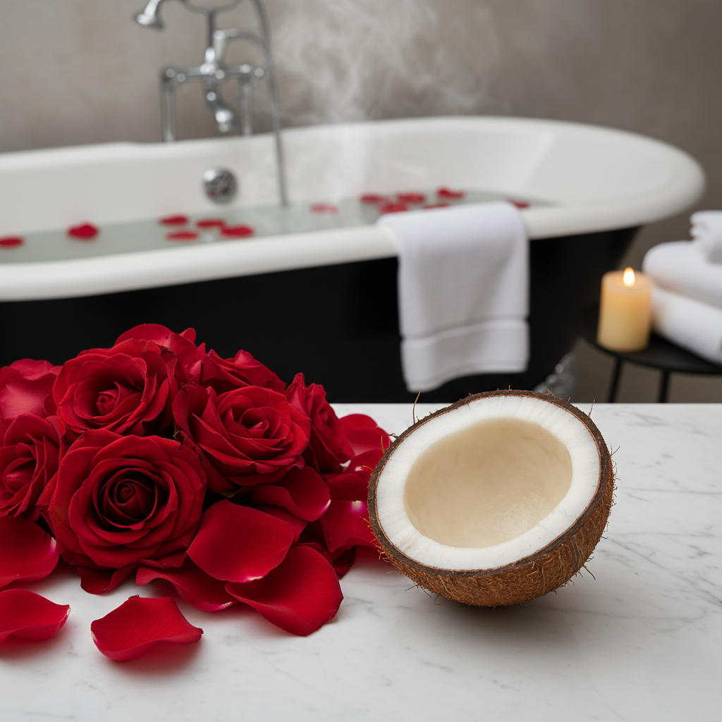 Rest Milk Bath - Rose, Coconut Milk | Menstrual/Winter (Phase 1)