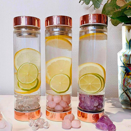 Rose Gold Energy Elixir Water Bottle | Full Cycle Hydration Ritual