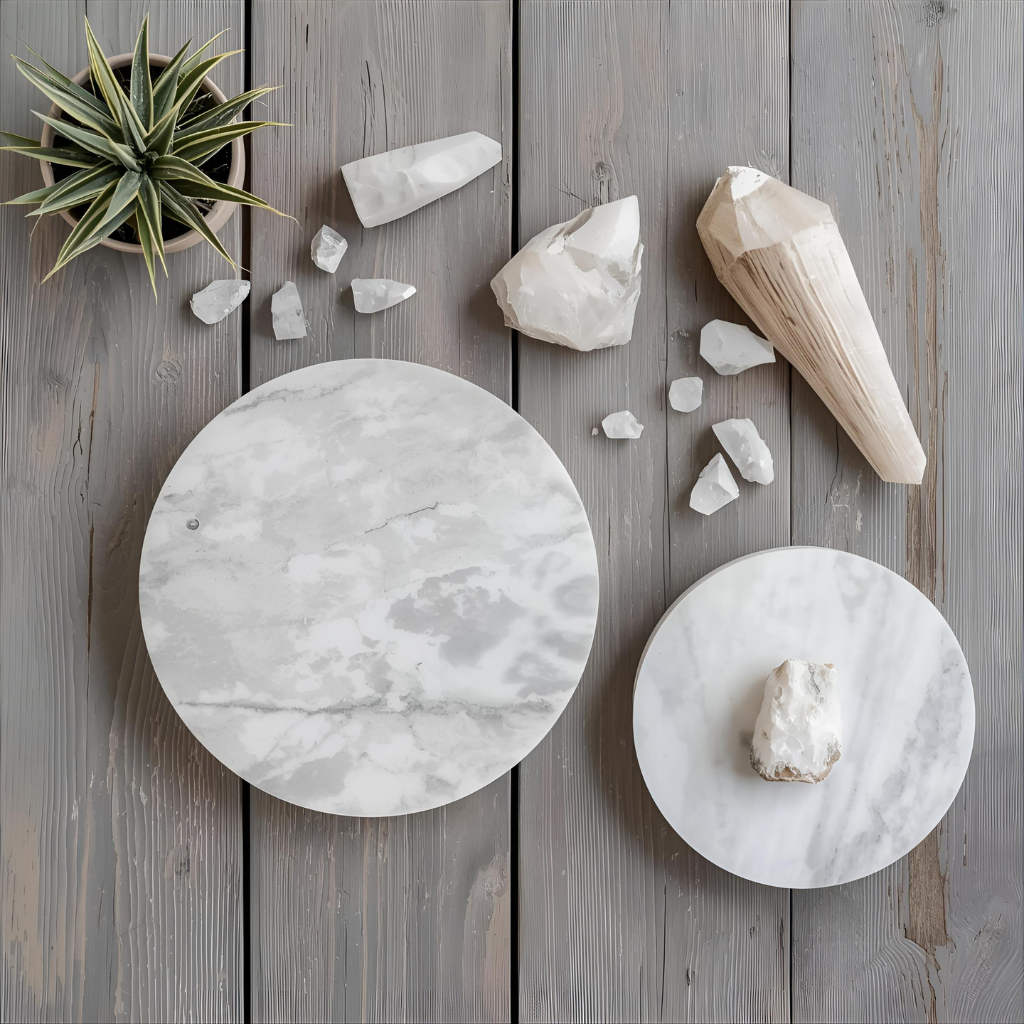 Selenite Crystal Cleansing Plate | Ovulatory Energy (Phase 3)