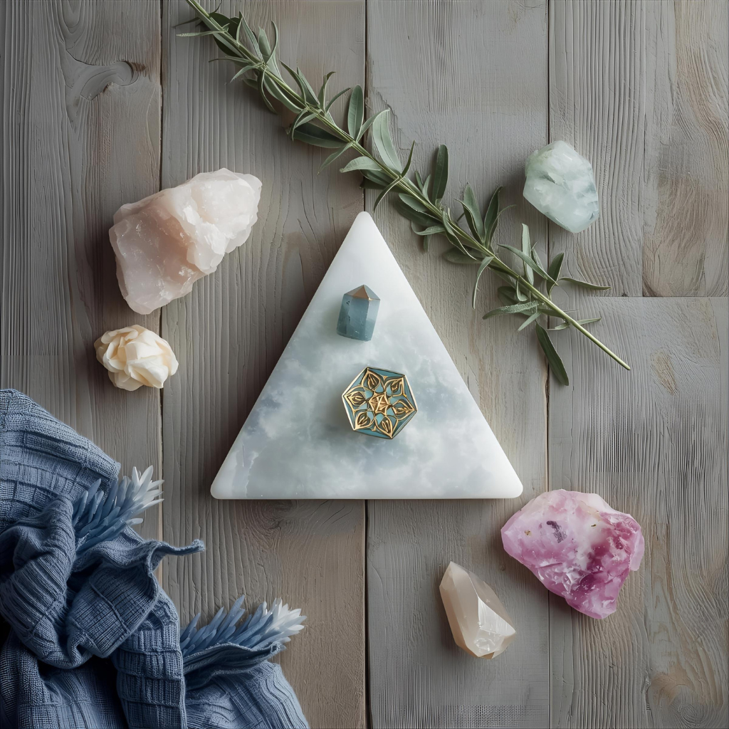 Selenite Crystal Cleansing Plate | Ovulatory Energy (Phase 3)