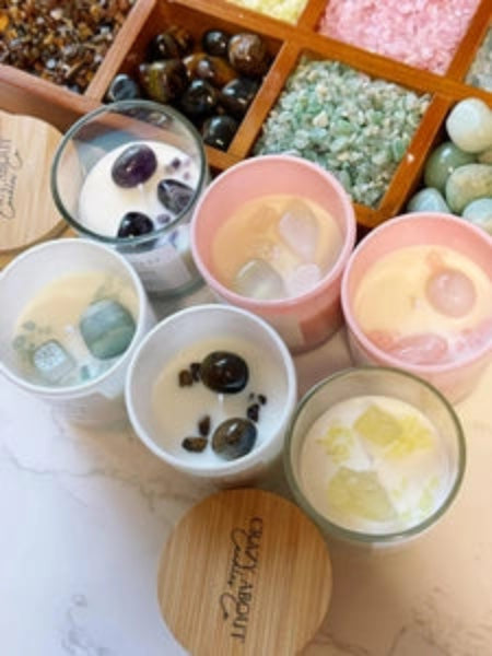 The Ritual Glow Crystal Candle | Intentional Energy Ritual