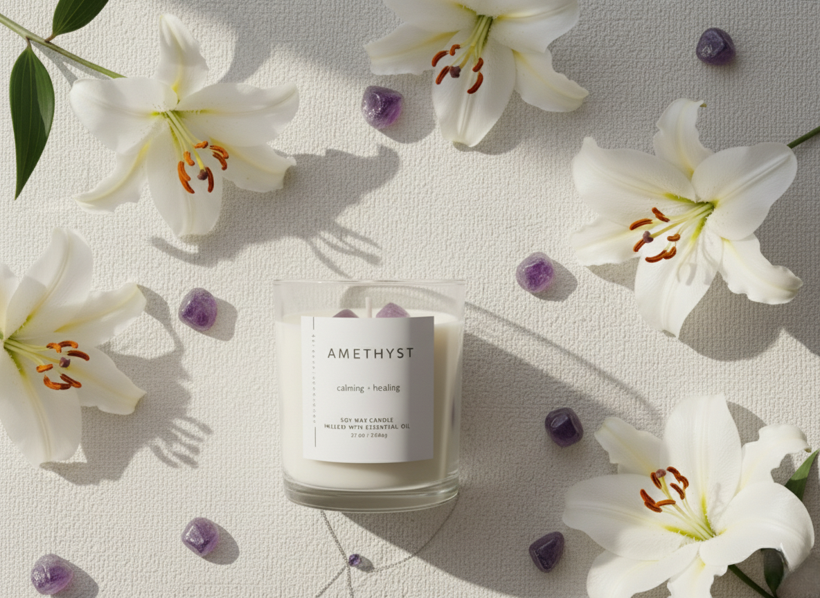 Intentional Energy Glow Ritual | The Amethyst Crystal Candle